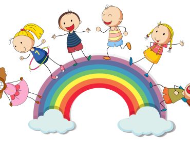 5 יחדים עומדים על קשת בענן